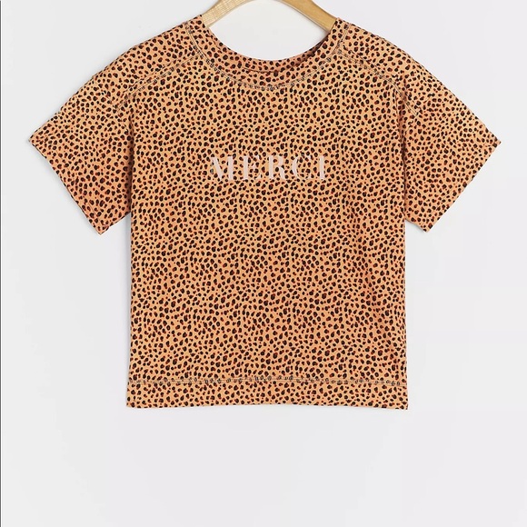 Saturday Sunday Merci animal print tee - Picture 1 of 2